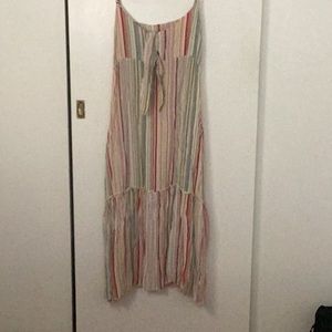 Multi-colored sleeveless maxi dress/ swim coverup
